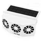 Furper CYDZSW Solar Car Exhaust Vehicle Ventilation Fan, Solar Power Air Vent Radiator Fan Car Exhaust Fan Furper White 
