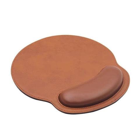 Furper Ergonomic 3D Leather Mouse Pad Embossed Logo Design Mouse Pad & Keyboard Wrist Rest Mouse pad Furper Brown Mouse Pad 