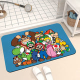 Furper Game Bros Super M-marios Gaming Mat For Kids Room Bedroom, Kitchen and Bathroom Decoration Balcony Anti-Slip Doormat Bath Mats Furper 
