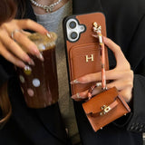 Furper Leather Card Holder iPhone 17 Phone Case Cases Furper Iphone 17 Brown 