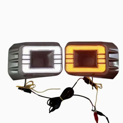 Furper LED Daytime Running Light with Turn Yellow Signal DRL Day Light Fog Lamp for Toyota Hilux Rocc DRL Light Furper Type 1 