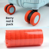 Furper Luggage Wheel Leather Cover, 8pcs Luggage Wheel Protective Cover Wheel Cover Furper 