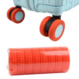 Furper Luggage Wheel Leather Cover, 8pcs Luggage Wheel Protective Cover Wheel Cover Furper Berry Red 