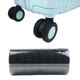 Furper Luggage Wheel Leather Cover, 8pcs Luggage Wheel Protective Cover Wheel Cover Furper Black 