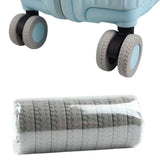 Furper Luggage Wheel Leather Cover, 8pcs Luggage Wheel Protective Cover Wheel Cover Furper Gray 