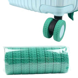 Furper Luggage Wheel Leather Cover, 8pcs Luggage Wheel Protective Cover Wheel Cover Furper Sea Lake Green 