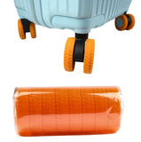 Furper Luggage Wheel Leather Cover, 8pcs Luggage Wheel Protective Cover Wheel Cover Furper Vibrant Orange 