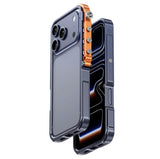 Furper Mechanical Armor Creative Metal Frame Aluminum Alloy Phone Case for iPhone 17 Pro & Max iPhone Cases Furper Blue 
