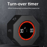Furper Multi-Hexagon Cube Timer 90-Minute Gravity Sensor Digital Timer with LED Screen 7 Set Time Management Tools Flip Induction Timer Furper 