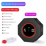 Furper Multi-Hexagon Cube Timer 90-Minute Gravity Sensor Digital Timer with LED Screen 7 Set Time Management Tools Flip Induction Timer Furper 
