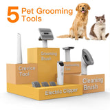 Furper PG100 Pet Vacuum Cleaner 5 in 1 Grooming Kit 3L Puppy Dog Comb Trimmer Brush Hair Remover Pet Cleaning Grooming Product Pet Grooming Furper 
