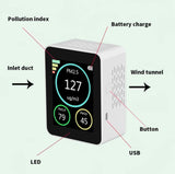 Furper PM2.5 PM1.0 PM10 Haze Particle Detector Air Quality Tester Home Office Air Quality Monitor TFT Gas Air Detector Monitor Furper 