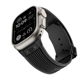 Furper Premium Strap for Apple Ultra Watch 44/45/46/49mm, Soft Silicone Sports Strap, Robust Replacement Strap with Metal Connector Silicone Apple Watch Band Furper 42mm Full Black 