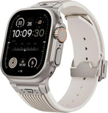 Furper Premium Strap for Apple Ultra Watch 44/45/46/49mm, Soft Silicone Sports Strap, Robust Replacement Strap with Metal Connector Silicone Apple Watch Band Furper 45mm Grey 