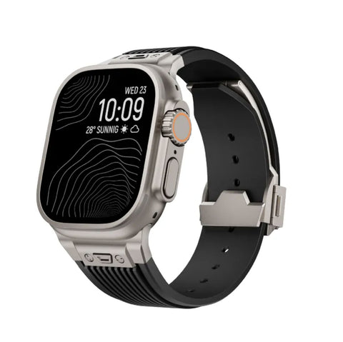 Furper Premium Strap for Apple Ultra Watch 44/45/46/49mm, Soft Silicone Sports Strap, Robust Replacement Strap with Metal Connector Silicone Apple Watch Band Furper 