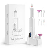 Furper Professional Nail Drill Machine Portable Cordless Nail File with 6 Nail Drill Bits Rechargeable & Powerful Motor Nail Art Kit Furper.com White 