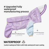 Furper Small Dog Special Four-Leg Waterproof Breathable Lightweight Hiking Travel Raincoat Jacket Anti-Stain for Small Breeds Schnauzer Dog Raincoat Furper 