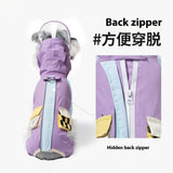 Furper Small Dog Special Four-Leg Waterproof Breathable Lightweight Hiking Travel Raincoat Jacket Anti-Stain for Small Breeds Schnauzer Dog Raincoat Furper 