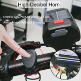 Furper Solar Cycle/Bike Headlight, USB Rechargeable 250LM MTB and Road Bike Handle Flashlight with Horn Bicycle Headlight Flashlight Furper 