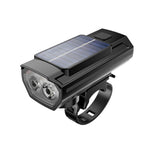 Furper Solar Cycle/Bike Headlight, USB Rechargeable 250LM MTB and Road Bike Handle Flashlight with Horn Bicycle Headlight Flashlight Furper Black 