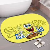 Furper Spongebob SquarePants Bath Floor Mats Diatomaceous Earth Bathroom Non-slip Mat Cartoon Shower Room Rug Super Absorbent Bath Mats Furper 