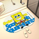 Furper Spongebob SquarePants Bath Floor Mats Diatomaceous Earth Bathroom Non-slip Mat Cartoon Shower Room Rug Super Absorbent Bath Mats Furper 