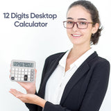 Furper Standard Function Desktop Calculator 12 Digit Large LCD Display Big Buttons Easy to Press Automatic Sleep For Office School Home Calculator Furper 