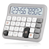 Furper Standard Function Desktop Calculator 12 Digit Large LCD Display Big Buttons Easy to Press Automatic Sleep For Office School Home Calculator Furper Grey 