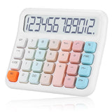 Furper Standard Function Desktop Calculator 12 Digit Large LCD Display Big Buttons Easy to Press Automatic Sleep For Office School Home Calculator Furper White 