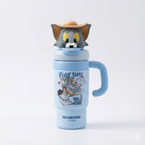 Furper Talking Tom and Lucky Mouse Double Drink Insulated Mug-High-Value, Large Capacity Stainless Steel with Straw Water Cup Furper 