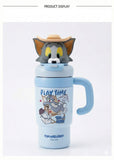 Furper Talking Tom and Lucky Mouse Double Drink Insulated Mug-High-Value, Large Capacity Stainless Steel with Straw Water Cup Furper 
