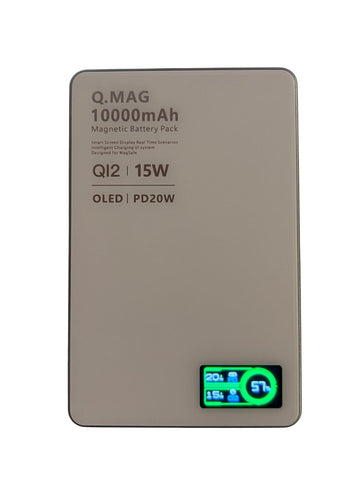 Furper Ultra-thin Magnetic Wireless Charging OLED Display 5000/10000mAh Power Bank Power Bank Furper 10000 mAh Natural Titanium 