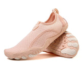 Furper Water Aqua Barefoot Beach Shoes for Surfing and Yoga Unisex- Anti-Slip Summer Beach, Yoga, Dance & Swimming Shoes with Geometric Design, White, Water Sports Shoes Shoes Furper 36 Pink 