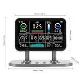 Furper Wifi 13 in 1 Air Quality Monitor Meter TVOC HCHO PM2.5 PM1.0 PM10 Temperature and Humidity Carbon Dioxide Detector Air Quality Monitor Furper 