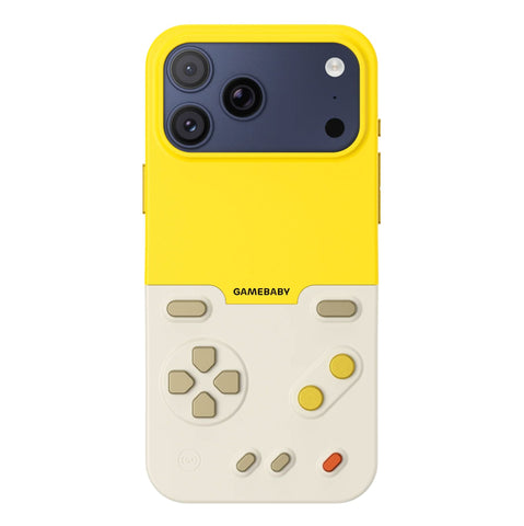 GameBaby iPhone 17 Pro & Pro Max Handheld Retro Gaming Console Case iPhone Cases Bitmolab Yellow 