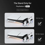 Hosanwell PS5 Slim Horizontal Stand with Dual Controller Charger for Playstation5 Slim, RGB Lights and Cooling Fan Holder PS5 Stand Hosanwell 