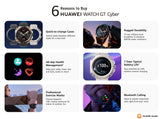 Huawei Watch GT Cyber Sport Watch | Versatile case Swap | Advanced health Monitoring Watches HUAWEI 
