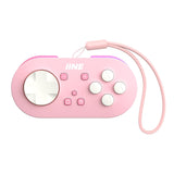 IINE Micro Bluetooth Controller, Pocket-sized Mini Gamepad for Switch/PC/Android/IOS, Pocket Game Controller with Auto-Fire Function/RGB Light/Keychain/Keyboard Mode Gamepad Controller IINE Pink 