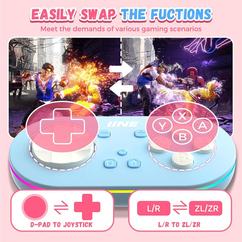IINE Micro Bluetooth Controller, Pocket-sized Mini Gamepad for Switch ...
