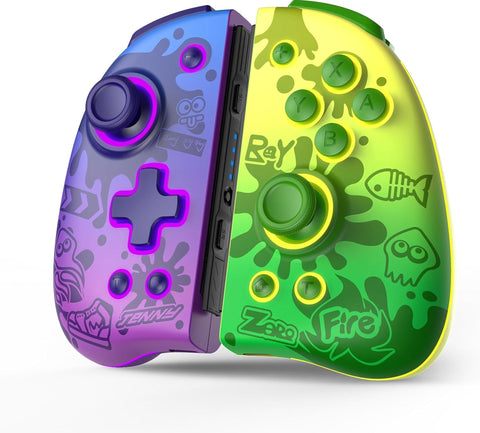 IINE Neptune Switch Controller, ALPS Joysticks Wireless Controller for Switch/Lite/OLED, Switch Gamepad Controller With Turbo/Macro/Wake-up/Screenshot/Dual Vibration/Motion/RGB Lights Wireless Game Controller IINE Splatoon 