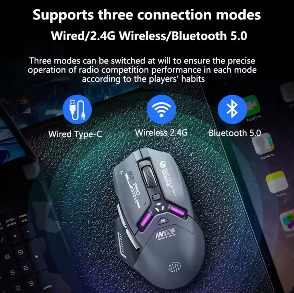 Inphic IN9PRO WIth PAW3395 Sensor Wireless Gaming Mouse Wired ...