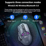 Inphic IN9PRO WIth PAW3395 Sensor Wireless Gaming Mouse Wired Mechanical Esports Gaming Macro Laptop Mouse with 8K Receiver Gaming Mouse Inphic 