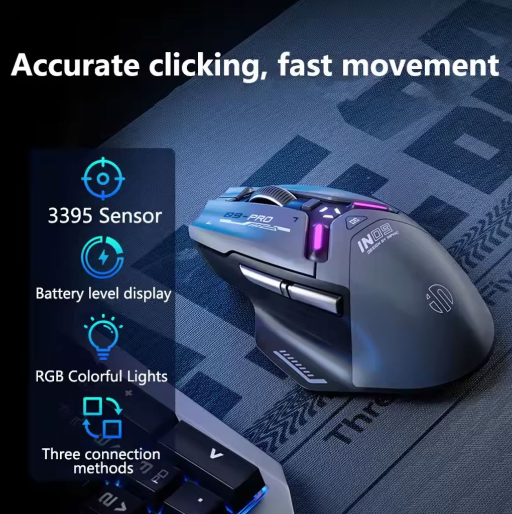Inphic IN9PRO WIth PAW3395 Sensor Wireless Gaming Mouse Wired ...