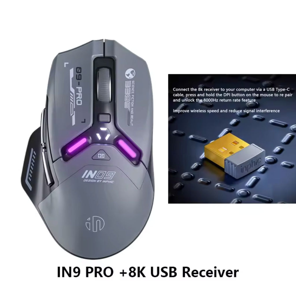 Inphic IN9PRO WIth PAW3395 Sensor Wireless Gaming Mouse Wired ...