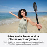 Insta360 Mic Air (1 TX + 1 RX), noise cancellation, 300-meter range, wireless microphone, compatible with USB-C iPhone/Android/PC/Mac, Vlog, streaming. Wireless Microphone Insta360 