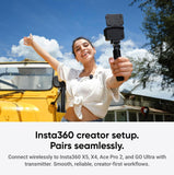 Insta360 Mic Air (1 TX + 1 RX), noise cancellation, 300-meter range, wireless microphone, compatible with USB-C iPhone/Android/PC/Mac, Vlog, streaming. Wireless Microphone Insta360 