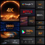 JMGO N1S Ultra, High Brightness & 300'' Screen, 4K Vivid Display, Pure Triple Laser, Dolby Audio Projector JMGO 