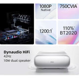 JMGO O2 Ultra Short Throw Laser Projector, Triple Laser UST, 1080P Native 4K Decoding Portable Smart Home Video Proyector Full-Auto Beamer Projectors JMGO 