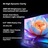 JMGO Projector JMGO O3 Pro 4K 3840x2160 Ultra-Short Throw Tri-Color Laser Projector for Home Theater Video Games, DLP, Projectors JMGO 