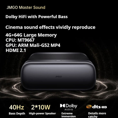 JMGO Projector JMGO O3 Pro 4K 3840x2160 Ultra-Short Throw Tri-Color ...